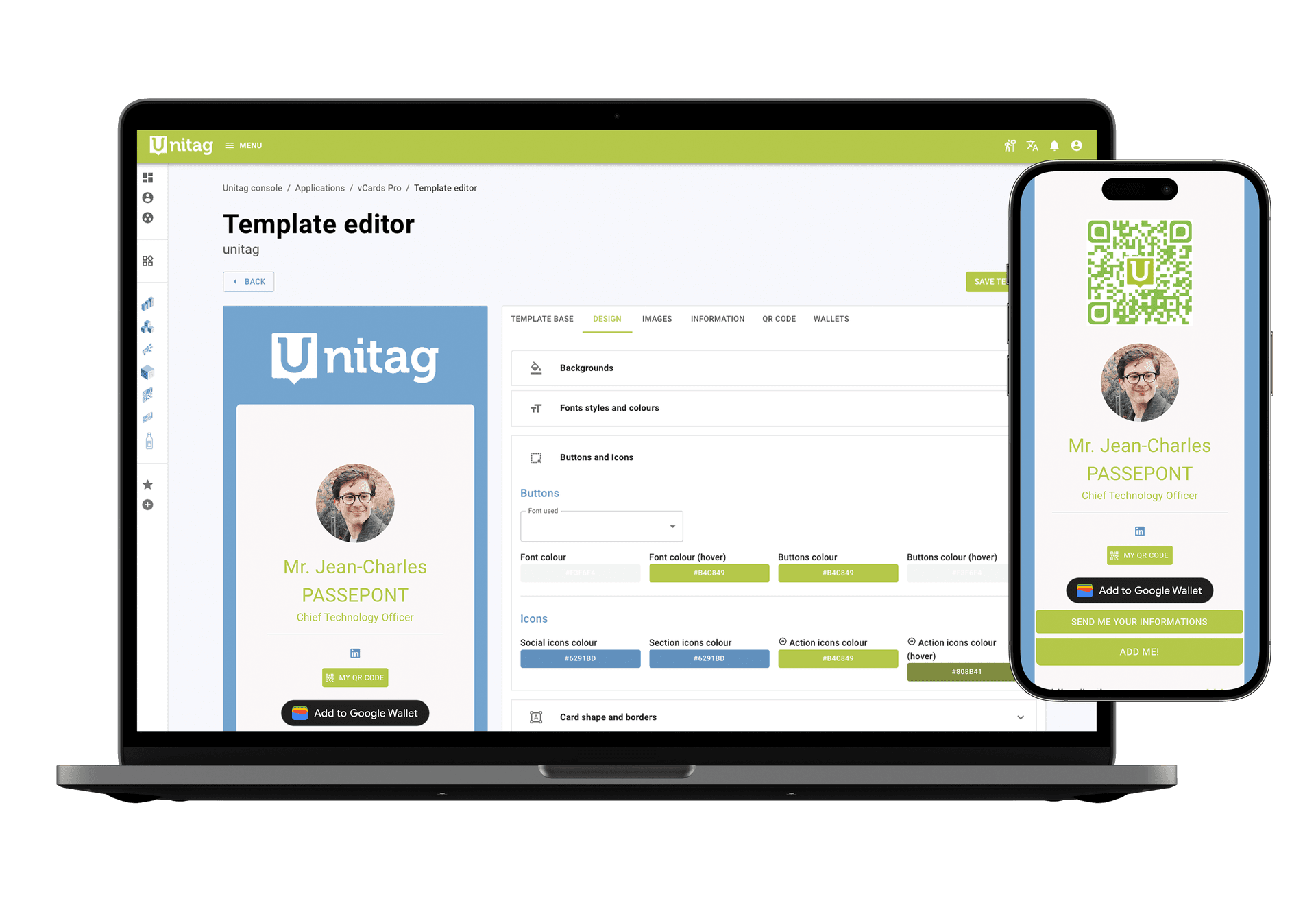 Carte de visite digitale Unitag