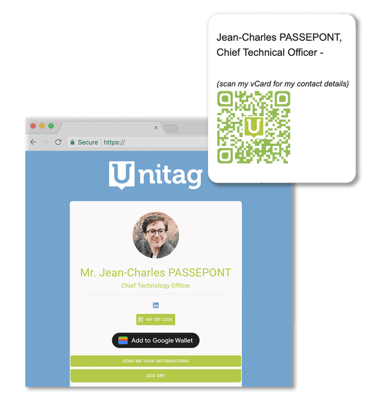 Digital business card for enterprise